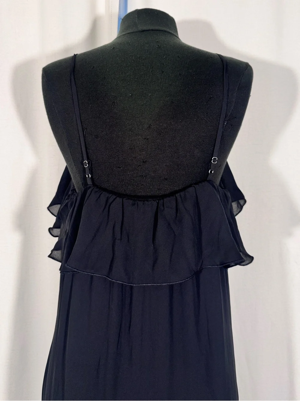 Abercrombie & Fitch Black Ruffle Maxi Dress